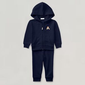 RL Baby boy Polo Bear French Terry Hoodie & Pant Set 9M